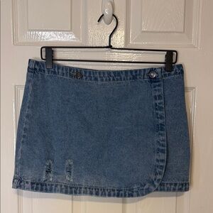 Eesome Blue Denim Mini Skirt
